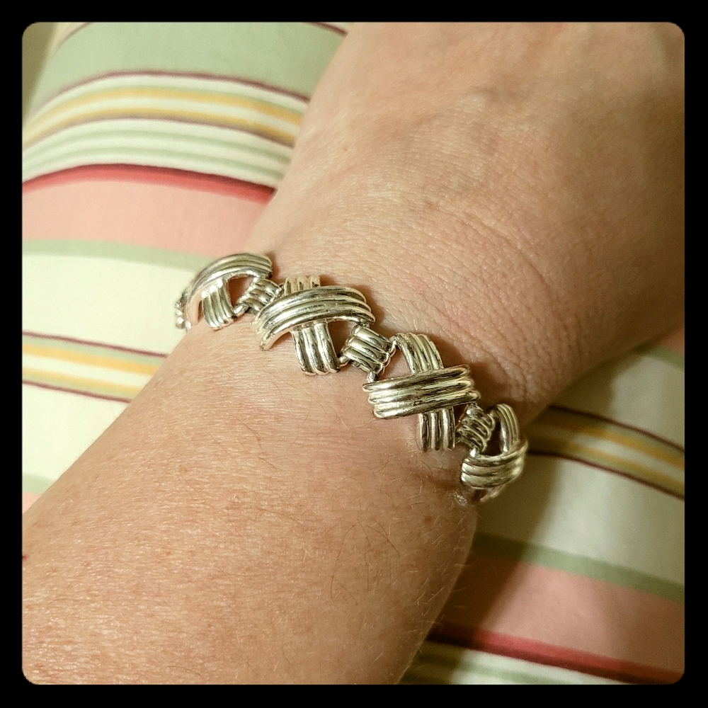 Vintage Silver Napier X-O Bracelet